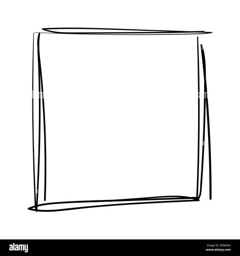 Hand Drawn Frames Handdrawn Square Frame Vector Borders Grunge Template Set Stock Vector Image