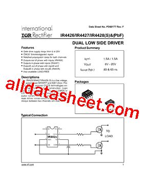 IR4427 Datasheet PDF International Rectifier