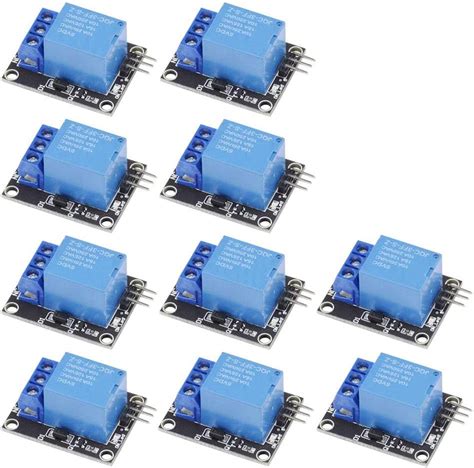 Aihasd 10pcs 1 Canal 5v Módulo De Relé Junta De Escudo Ky 019 Led