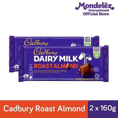 Cadbury Dairy Milk Chocolate Bar Roast Almond Halal Snack G X