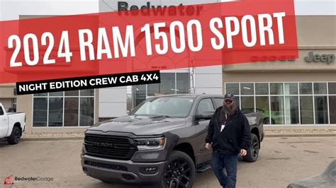 New 2024 Ram 1500 Sport Night Edition Crew Cab 4x4 Hemi V8 Stock Rr13962 Redwater Dodge