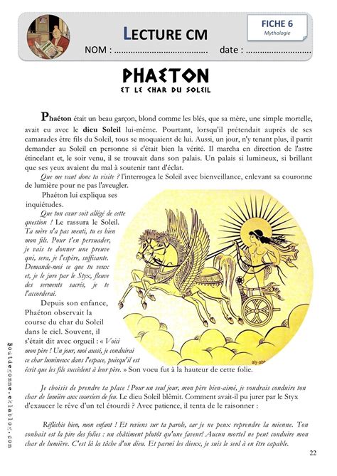 Phaéton Et Le Char Du Soleil Métamorphoses Dovide Livre 2