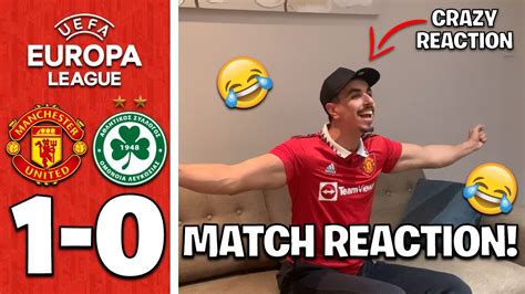 MAN UTD FAN GOES CRAZY REACTING TO MAN UTD 1 0 OMONIA MAN UNITED VS