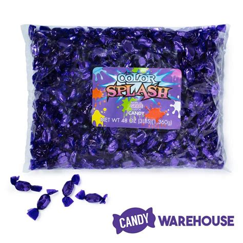Color Splash Purple Grape Hard Candy 3lb Bag Candy Warehouse