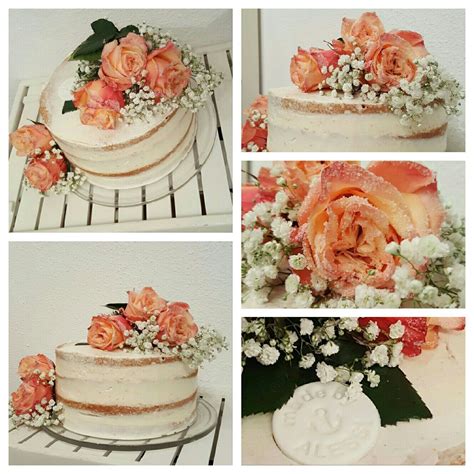 Naked Cake Mit Echten Blumen