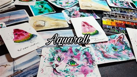 Aquarell Postkarten Set Von Hahnem Hle Im Test Youtube