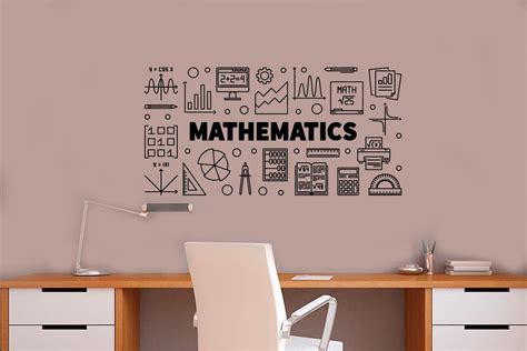 Mathematics Wall Vinyl Decal Sticker Education Science School Etsy