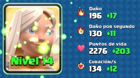 Clash Royale 🗡 Curandera Guerrera ⭐️nivel 14⭐️ Youtube