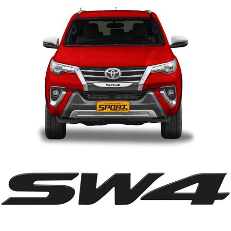 Adesivo Toyota Hilux Sw4 ParaChoque Dianteiro Preto Resinado Submarino