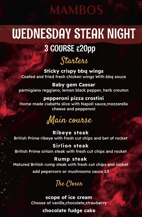 Wednesday Steak Night
