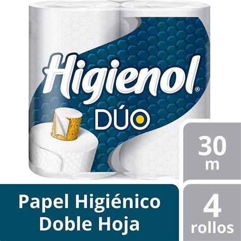 Papel HigiÉnico Higienol Duo Doble Hoja 30 M 4 Rollos Vea