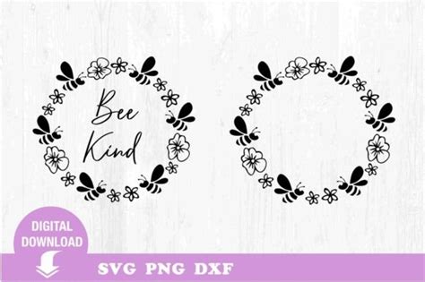 Bee Svg Wreath Svg Floral Wreath Graphic By Oksismg · Creative Fabrica