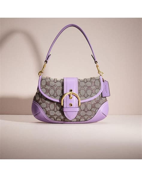 COACH Restored Soho Bag In Signature Jacquard In Pink Lyst