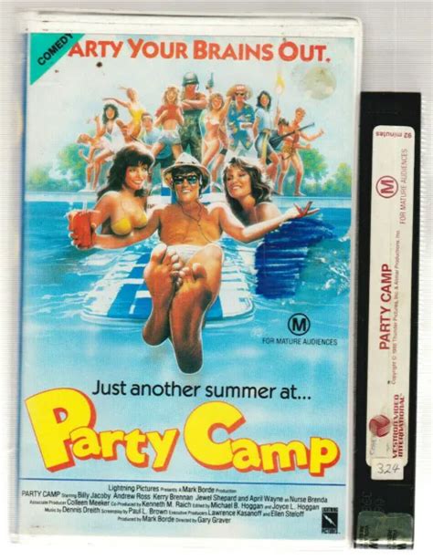 Rare Vhs Video Tape Party Camp Ex Rental Big Box Clamshell S Sleaze