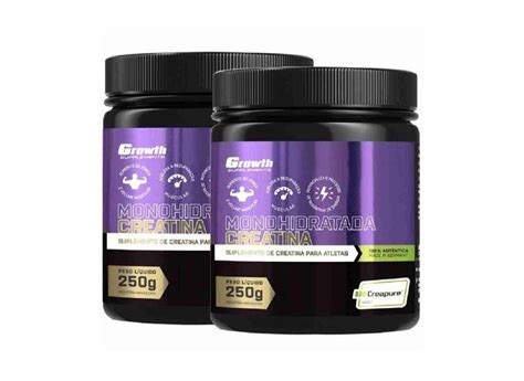 Creatina 250G Creapure Growth Kit 2 Potes Growth Supplements O