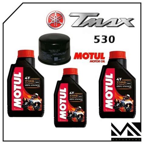 TAGLIANDO YAMAHA T MAX TMAX 530 2017 3 LITRI OLIO MOTUL 7100 10W40