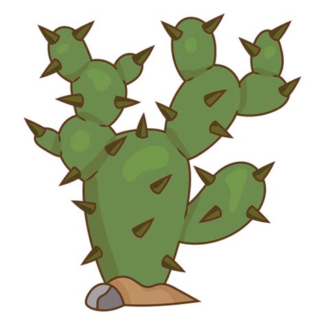 Diseño Png Y Svg De Trazo De Color De La Planta Del Desierto De Cactus