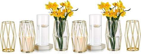 Amazon Gold Modern Flower Vases For Centerpieces Hewory Inch