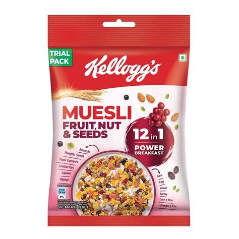 Kelloggs Muesli Fruit Nut Seeds 75g 12 In 1 Power Breakfast