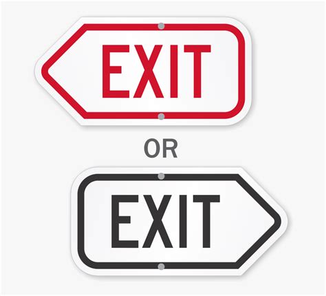 Directional Exit Signs - Exit Only Sign , Free Transparent Clipart ...