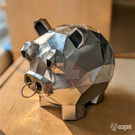 Piggy bank papercraft by EcogamiShop on DeviantArt