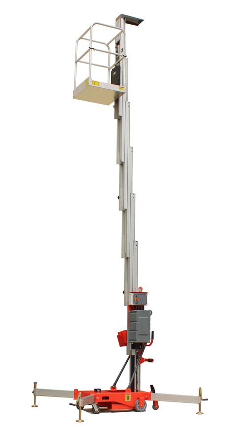 M Aluminum Single Mast Aerial Work Platform Lifting Table With