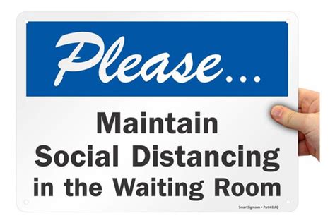 Smartsign Señal Con Texto Please Maintain Social Distancing Meses sin