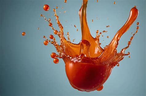 Premium Photo Vibrant Photo Of Tomato Juice Splash Midair