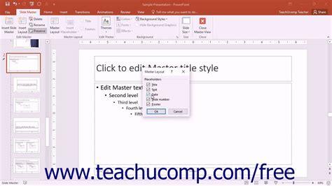 Powerpoint 2016 Tutorial Using Slide Masters And Slide Layouts