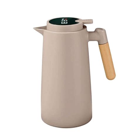 Garrafa T Rmica Elegance Cabo Madeira E Term Metro Digital Nude Litro Fratelli Mundial