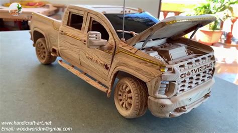 Wood Carving 2021 CHEVY SILVERADO 2500HD Woodworking Art YouTube