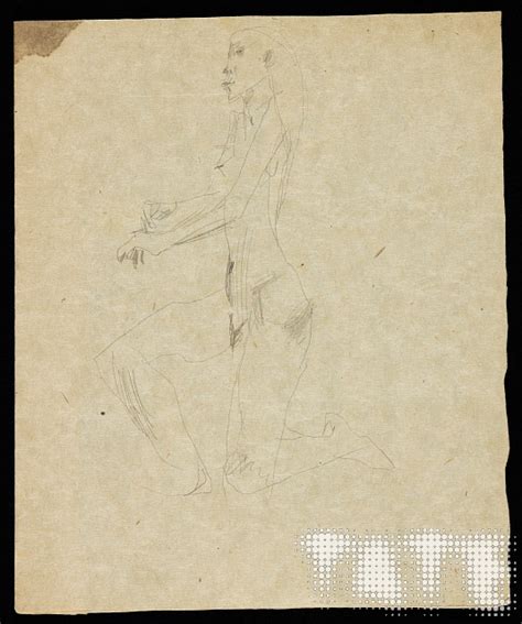 Sketch Of A Female Nude On One Knee Felicia Browne Tate Images