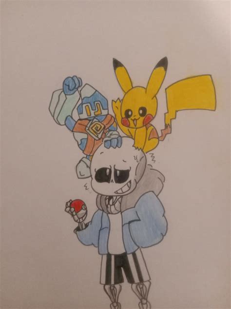 Pikachugolett And Sans By Sans Artpiece On Deviantart