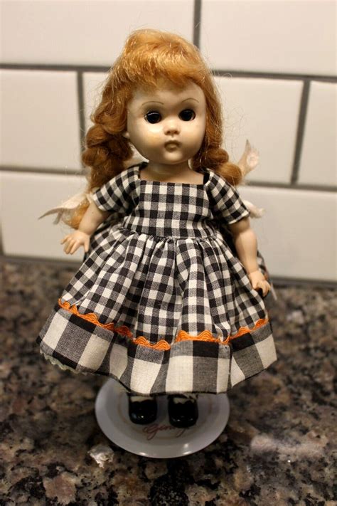 1950s Vintage Vogue Ginny Doll Sl Walker Molded Lash Ginny Vogue Dress 4630353118