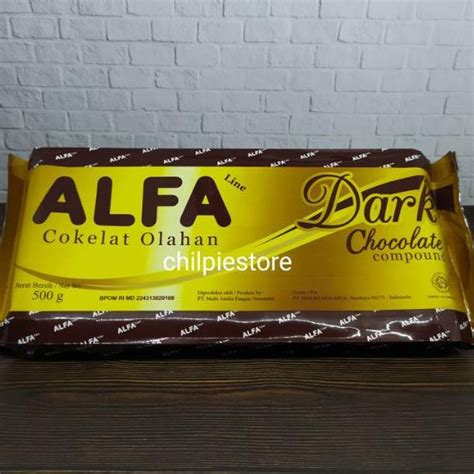 Jual STAR Coklat Batang ALFA Dark Compound 500 Gram Cokelat Batang