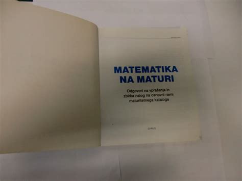 Knjiga Matematika Na Maturi