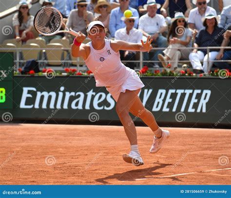 Iga Swiatek Of Poland In Action During Women Singles Final Match