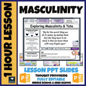 Andrew Tate Masculinity By Cre8tive Resources TPT