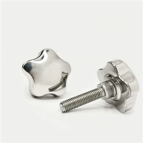 Stainless Steel Plum Blossom Bolt Handwheel Screw Machine Part