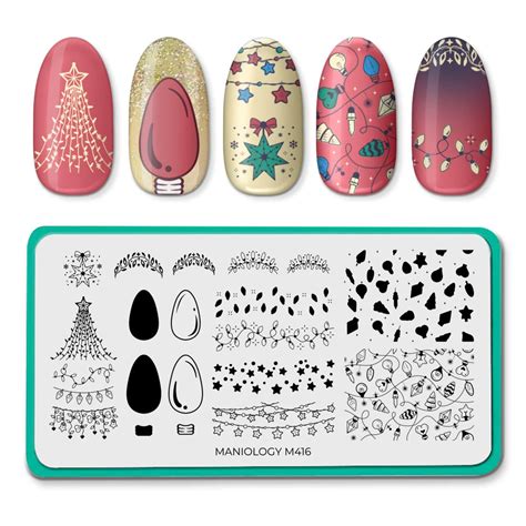 Gleaming Lights M416 Nail Stamping Plate Maniology