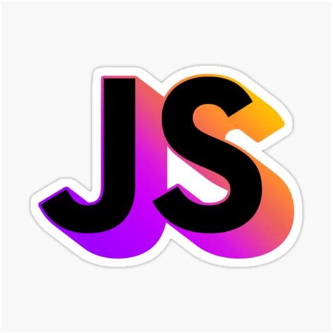 Js Neon Sticker For Sale By Arctide Redbubble