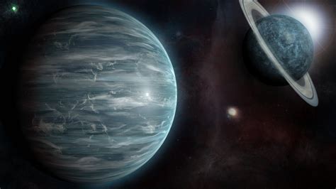 Two Planets Planet Space Art Hd Wallpaper Wallpaper Flare