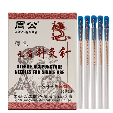 Professtional Supplier Disposable Sterile Copper Handle Acupuncture