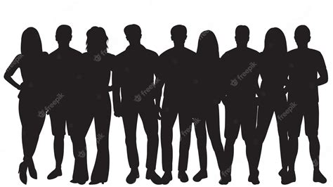 Premium Vector | Silhouette crowd of people isolated vector