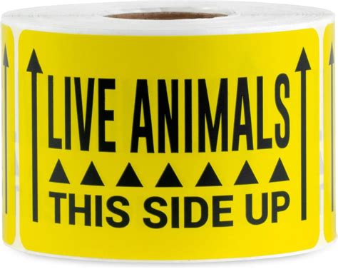 Live Animal Stickers 3 X 2 Inch Live Animal Labels