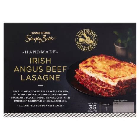 Dunnes Stores Simply Better Handmade Irish Angus Beef Lasagne 450g Dunnes Stores