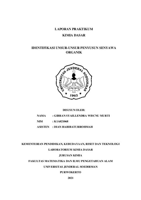 Laporan Praktikum Kimia Organik Identifikasi Senyawa Hidrokarbon Pdf Riset