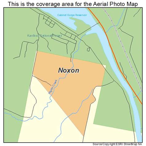 Aerial Photography Map of Noxon, MT Montana