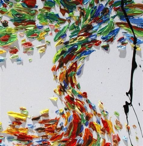 Colorful Abstract Tree Oil Painting