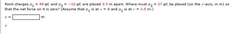 Solved Point Charges Q149μc And Q2−18μc Are Placed 35 M